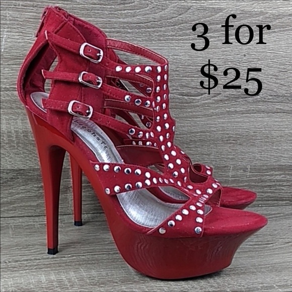 Fahrenheit Shoes - Platform stiletto high heel open toe pin-up shoe